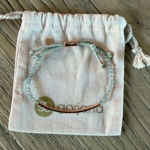 Gorjana grey power gemstone with rose gold bar. Never warn